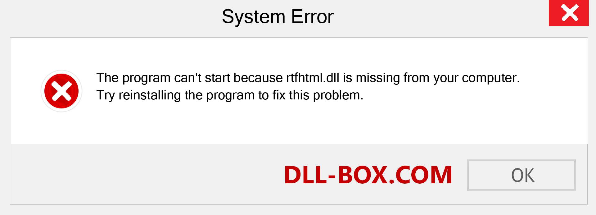  rtfhtml.dll file is missing?. Download for Windows 7, 8, 10 - Fix  rtfhtml dll Missing Error on Windows, photos, images