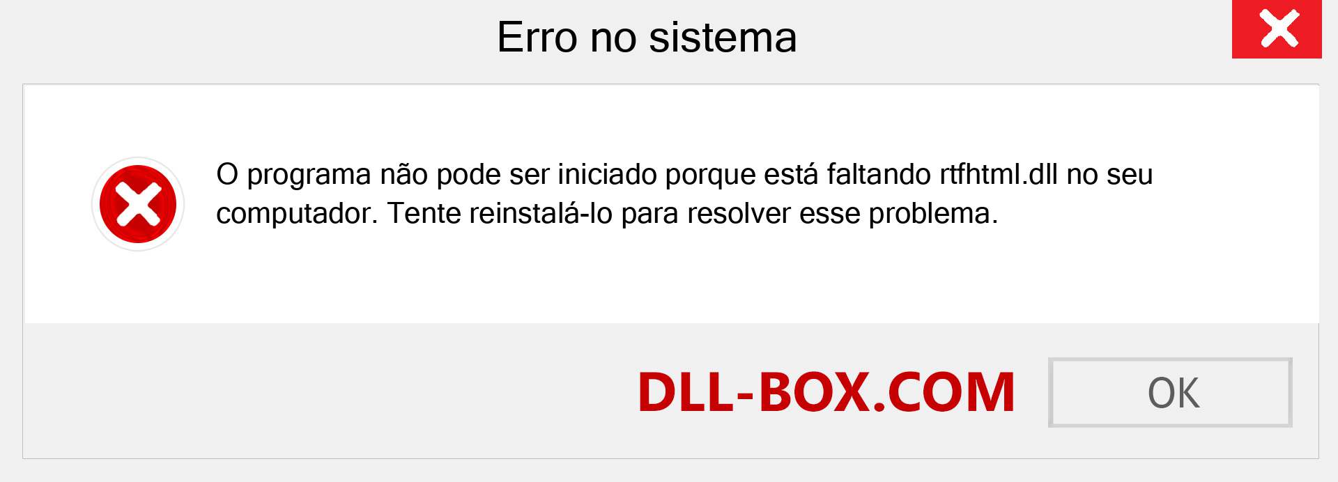 Arquivo rtfhtml.dll ausente ?. Download para Windows 7, 8, 10 - Correção de erro ausente rtfhtml dll no Windows, fotos, imagens